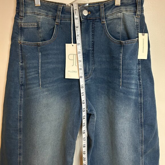 The Kenna Mid-Rise Heritage Barrel Jeans by Pilcro: Denim Vtg Blue Wash Sz 30 - Picture 7 of 12